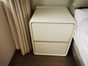 小匠材床头柜卧室小型家用收纳柜奶油风床头柜子免安装实木床头储物柜40 实拍图