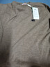 恒源祥100%羊毛衫男士针织衫纯色半高领毛衣15001006 浅卡其 175/92A  实拍图