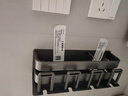 卡贝（cobbe）枪灰太空铝牙刷架免打孔卫生间漱口杯壁挂置物电动刷牙杯子套装 【升级护栏】四人款-无杯 实拍图