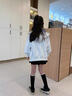 女童棒球服外套秋冬款洋气2025新款大童夹克衫女孩秋装学生上衣服 高级灰外套 160 实拍图