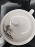 陶相惠 陶相惠景德镇陶瓷茶杯带盖骨瓷水杯喝茶杯青花瓷器办公杯子499ml 雪景 实拍图