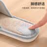 洁丽雅【2双装】亚麻拖鞋女夏季室内家居防滑静音情侣春秋凉拖男四季 粉色+蓝色 40-41 女+42-43男 实拍图