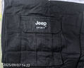 JEEP SPIRIT吉普工装裤男夏季直筒休闲裤男士纯棉多口袋男裤 黑色 3XL 实拍图
