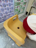 儿童塑料小凳子幼儿园靠背椅餐椅家用小板凳矮凳换鞋凳防摔洗澡凳 黄色 实拍图