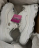 斯凯奇（Skechers）女鞋秋冬小白鞋蕾丝休闲运动熊猫鞋黑色增高厚底老爹鞋11959 白色/WHT 36.5 实拍图