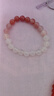 周大福SOINLOVE「宝藏女孩」粉融香雪粉色白色玉髓手串手链 VV263 实拍图