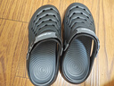 红豆洞洞鞋男士凉鞋2025新款夏季外穿踩屎感eva防臭防滑沙滩包头拖鞋 黑色 38 -39【内长245mm】 实拍图