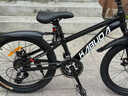 卡布达山地自行车铝合金升级款成人变速越野锻炼身体通勤车青少年 高碳钢材质-玄铁黑-质保十年 20英寸（身高120-135CM） 21速-送11件骑行大礼包 实拍图