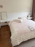 巢歌NEW绗缝刺绣A类牛奶绒四件套秋冬加绒加厚双面防静电保暖床上用品 绯樱粉 轻氧绒 1.8/2.0 床单款 （被套220*240cm） 实拍图