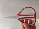 【鸿运当头】红剪刀多功能商用工业用大号剪子厨房不锈钢裁剪线简刀园艺剪花缝纫裁缝专用学生 中号1把 实拍图