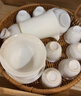 苏氏陶瓷（SUSHI CERAMICS）羊脂玉德化白瓷丰亭三才盖碗功夫茶具套组精致礼盒130ML 实拍图