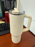 【9成新】小米吸管保温杯 大容量冰霸杯 巨无霸水杯 316L不锈钢保冷杯 1L杏仁白 实拍图