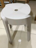 MODX德国凳子家用可叠放塑料加厚风车凳胶凳小圆板凳高脚凳餐桌登孑 4把【出口1.85kg加厚】2卡其2白色丨顺丰入户 实拍图