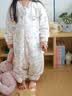 威尔贝鲁婴儿睡袋宝宝睡衣【桑蚕丝】儿童防踢被秋冬分腿薄夹棉 气球M 实拍图