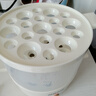 奥克斯煮蛋器蒸蛋器自动断电家用迷你煮鸡蛋机学生宿舍小型早餐神器热奶多功能煮蛋机 双层 白色 实拍图