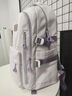 名创优品书包女学生2025新款初中高中生双肩包高颜值学院背包大容量旅行包 紫色 实拍图