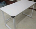 馨美凯电脑桌台式家用简易书桌办公桌简约现代工作台租房卧室学习写字桌 【单桌1.6cm厚桌面】白架+暖白色 长160cm*宽60cm*高74cm 实拍图