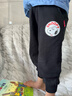 史努比（SNOOPY）童装男童女童卫裤春秋款长裤纯棉儿童运动裤潮炸街痞潮酷休闲裤子 长裤-黑色20220 100 实拍图