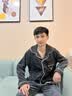 俞兆林（YUZHAOLIN）睡衣冬季男珊瑚绒26年新款男士高端家居服加厚加绒男款秋冬天套装 NSCJF-CK103烟灰白条 【不掉毛，不掉色，可机洗】 XL (175/96A) （建议125-150斤） 实拍图