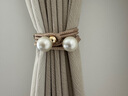 东之天地 仿珍珠窗帘绑带绑绳可调节免安装窗帘配件辅料简约窗帘扣环扣 【暖香槟】窗帘绑扣1对 实拍图