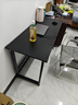 馨美凯电脑桌台式家用简易书桌办公桌简约现代工作台租房卧室学习写字桌 【单桌1.6cm厚桌面】黑架+碳纤色 长120cm*宽50cm*高74cm 实拍图