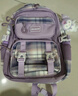 爱迪生发明家库洛小学生书包女孩米减负护脊双肩包儿童背包 2266-2s 紫色小号 实拍图