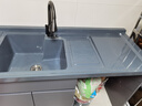 希尚可定制洗衣机柜加厚蜂窝铝切角阳台柜滚筒洗衣机伴侣石英石洗衣柜 140cm灰色左盆【白盆备注】 实拍图