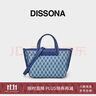 DISSONA迪桑娜折耳包女包幸运锦囊老花单肩包手提包托特 牛仔色 - 小号 实拍图