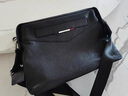 COWLEY KELLER真皮斜挎包男头层牛皮单肩包大容量商务软牛皮包休闲通勤邮差包男 CK黑色 大号 35*7*25cm （12英寸） 实拍图