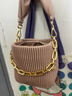 ELLE女包迷你菜篮子水桶斜挎包单肩风琴包腋下包中秋礼物22468 实拍图