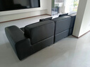 美柏真皮大黑牛沙发意式极简全真皮沙发客厅头层牛皮黑色豆腐块皮沙发 三人位3.0米【颜色可选】 V-uitra【透气全青皮】 实拍图