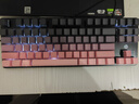 惠普（HP）GK200机械键盘有线办公游戏键盘 20种背光灯效 87键电竞键盘鼠标套装电脑外设键鼠 侧刻黑莓粉【茶轴】白光 实拍图