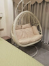 猎钢狼吊篮藤椅室内秋千摇椅网红吊床阳台吊篮椅卧室家用吊椅秋千吊椅 单人单杆【仿木纹】麻花波浪款 实拍图