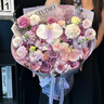 馨仪鲜花速递玫瑰向日葵康乃馨花束生日礼物全国同城配送 紫边康乃馨玫瑰蝴蝶兰混搭花束 实拍图
