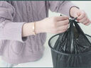 利得背心垃圾袋黑色50*60cm150只单面0.8丝办公家用大号手提袋 实拍图