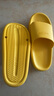佳途儿童拖鞋 一次性拖鞋室外凉拖可便携防滑浴室洗澡鞋子 黄色34-35 实拍图