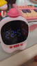 天文小学生智能时间管理器多语翻译定时提醒闹钟儿童语音对话管家可视化彩屏电子闹钟计时器1002粉色 实拍图