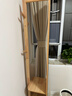 唯博思实木穿衣镜全身镜子落地镜一体家用卧室可旋转衣帽架多功能置物架 原木色【B58滚轮款40cm】 实拍图