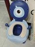 世纪宝贝（babyhood）大眼仔座便器 儿童小马桶坐便器 男女宝宝便携小便盆 PU软垫107蓝 实拍图