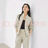 对白时尚通勤运动卫衣两件套女2025秋装新款外套直筒长裤休闲套装 浅咖色 S 实拍图