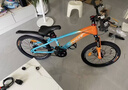 凤凰山地自行车男女变速山地车碟刹青少年儿童自行车学生单车 星际 橙蓝【铝架】21速+后座车灯+三刀 22寸【适合130-170cm】 实拍图