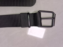 鹏境帆布腰带男女士简约皮带休闲裤带韩版学生针扣青年军训皮带户外 【升级款18孔】-经典黑125*3.5cm 实拍图