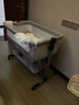 泰美高（Trimigo）婴儿床带尿布台过功能折叠拼接新生儿床宝宝小睡床移动婴儿摇摇床 浅灰 带尿布台多功能摇篮婴儿床 【尿布台+蚊帐+头枕+床垫+凉席】 实拍图