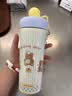畅印水杯女新款2025高颜值保温杯大容量吸管杯学生上学专用冰霸茶杯子 小棕熊【带提绳】 600ml 实拍图