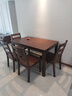 源氏木语实木餐桌家用小户型橡木饭桌北欧餐桌椅组合餐厅家具桌子 胡桃色1.3米一桌四椅H28S04 实拍图