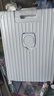 双星（doublestar）登机箱行李箱可上飞机20男士商务女开盖拉杆箱旅行箱密码箱皮箱子 哑光白色【usb+杯架】 24寸【商务出差、上学】 实拍图