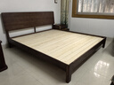 林氏家居全实木床卧室双人床胡桃木色橡木斜靠大板床1.8米x2米LH586A1 实拍图