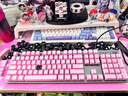 罗技（Logitech）K845机械键盘 有线键盘 办公电脑打字键盘  电竞游戏发光全尺寸个性化定制键帽 K845茶轴+樱花粉透光键帽+桌垫 实拍图