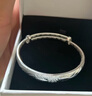 唯一（Winy）银手镯足银9999古法镯子女款纯银饰品妈妈生日礼物送老人长辈 实拍图