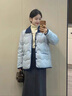 妍莉芬（yanlifen）小香风羽绒棉服女装2025冬季短外套女2025年新复古棉衣羽棉袄绒服 蓝色 L 实拍图